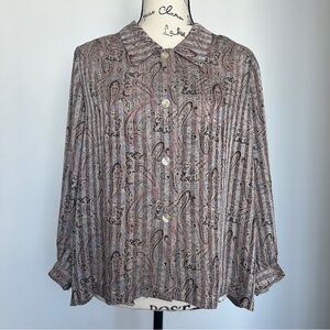 Unique Vintage Multicolor Paisley Blouse